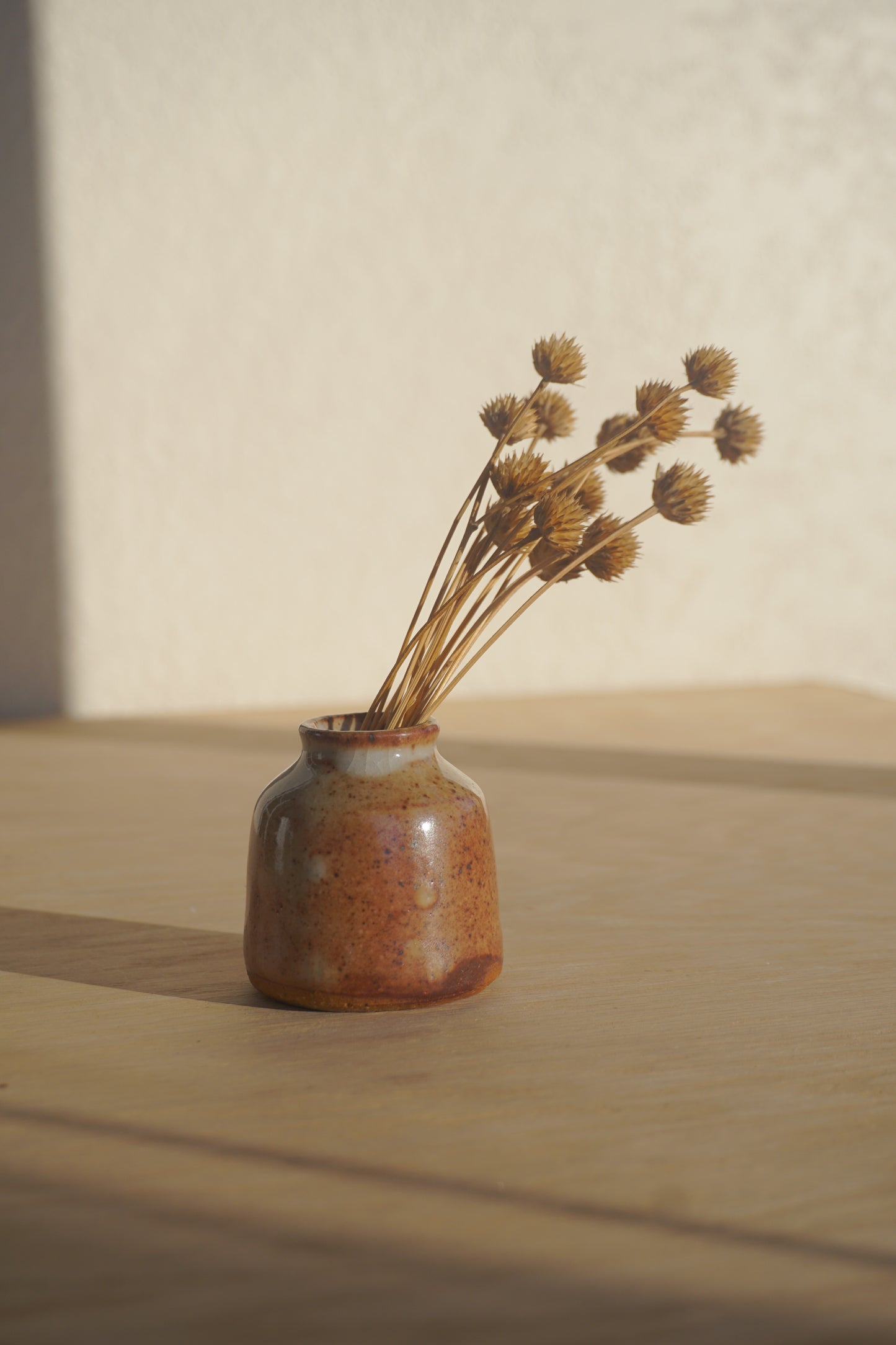 Small bud vase in American shino