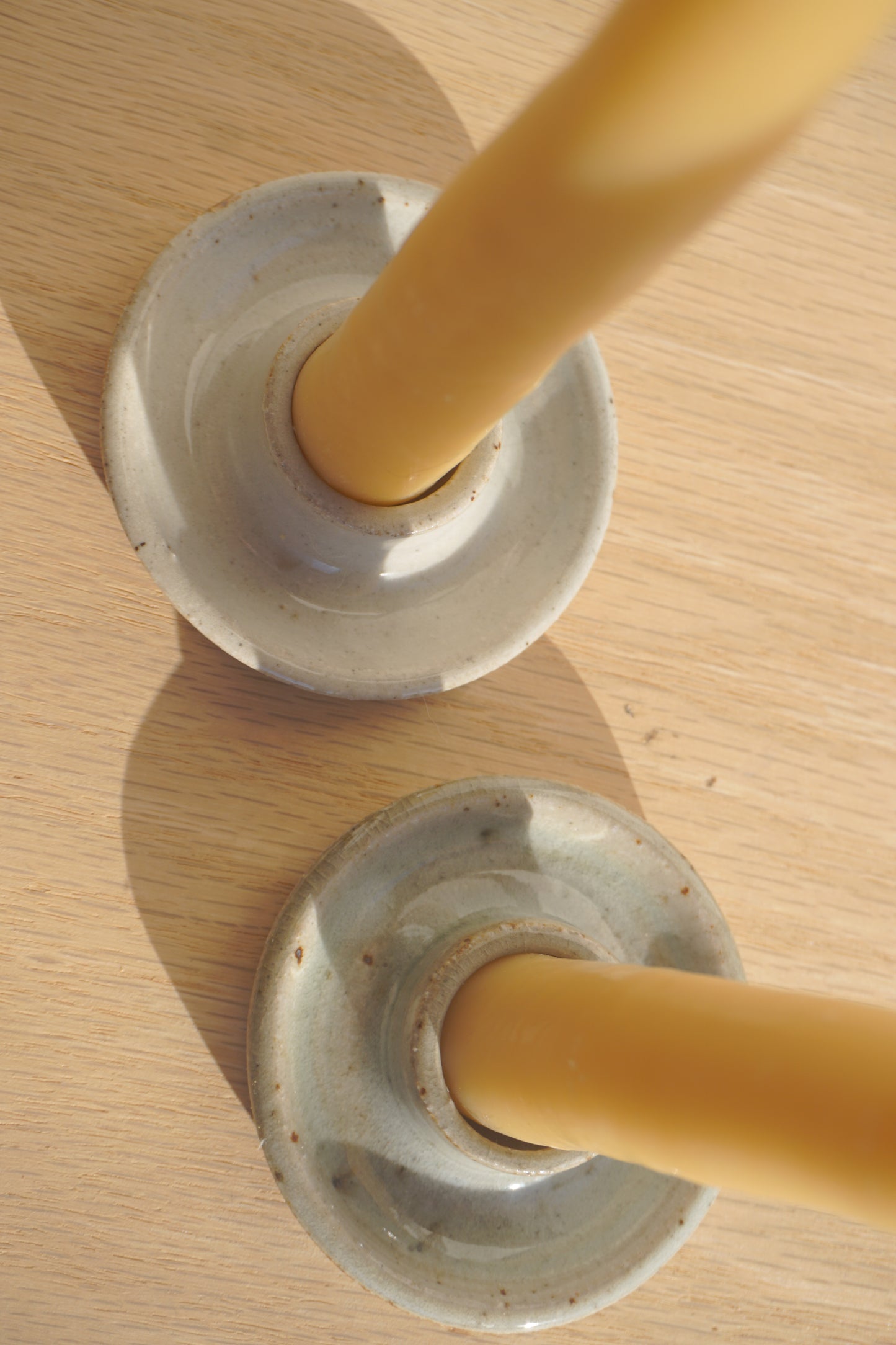 Candlestick set with match holder in white