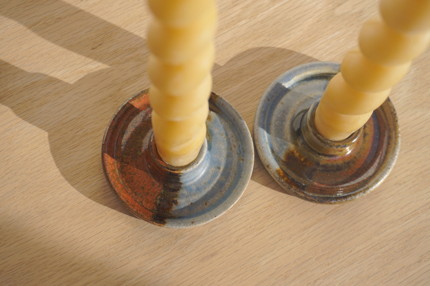 Candlestick set in Red/Blue
