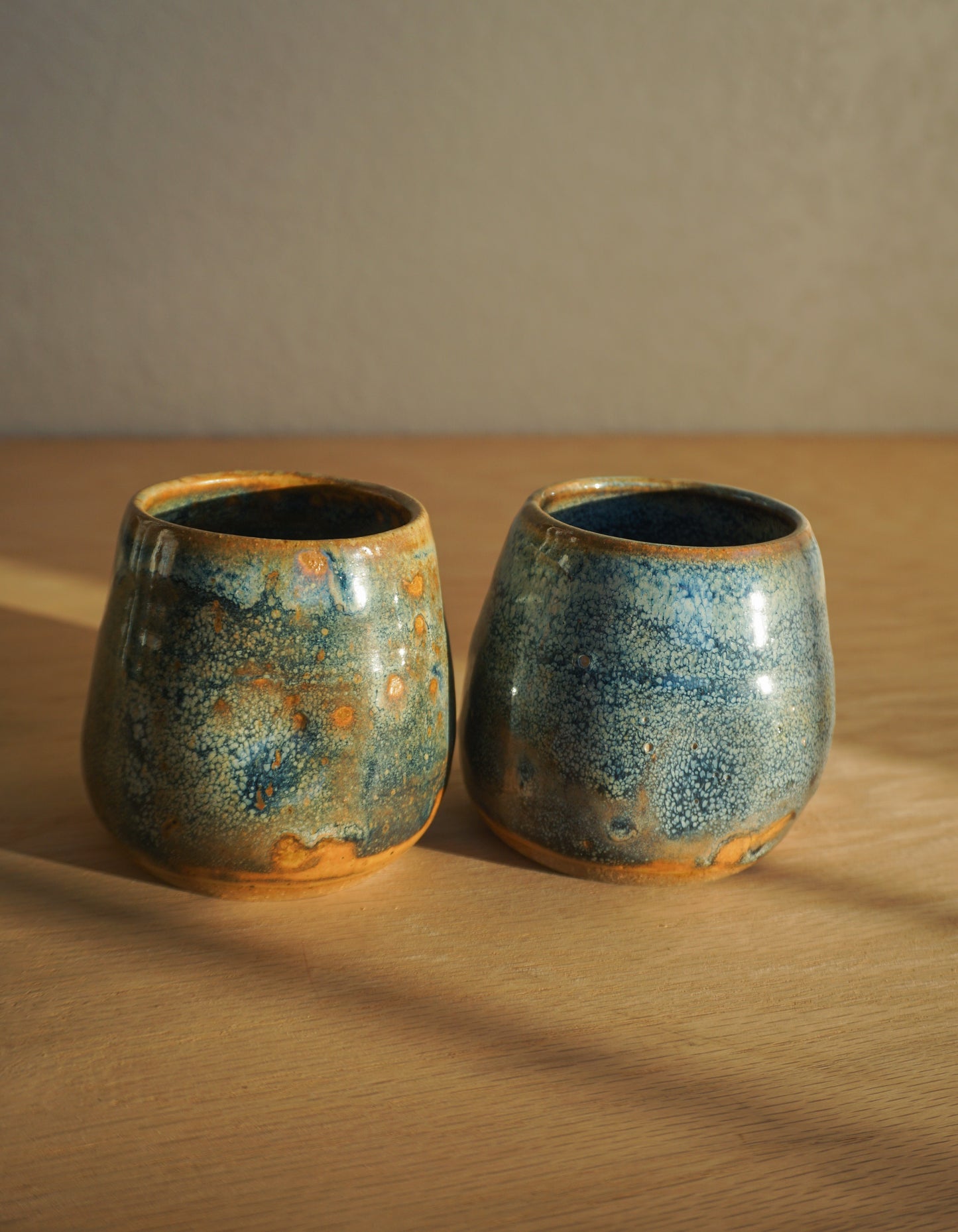 Thumbprint tumbler set in Indigo Sky