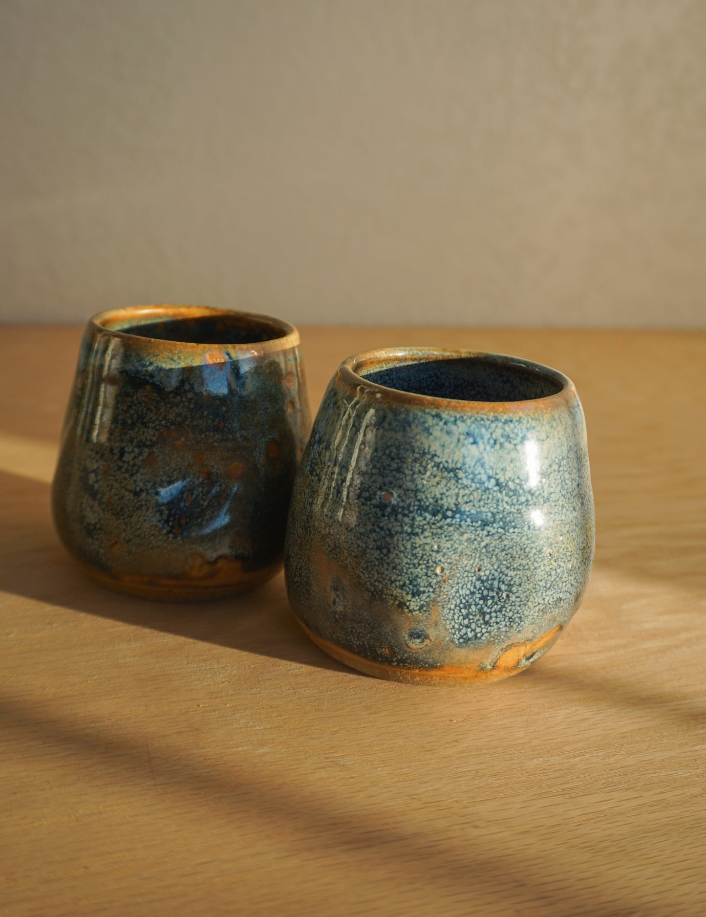 Thumbprint tumbler set in Indigo Sky