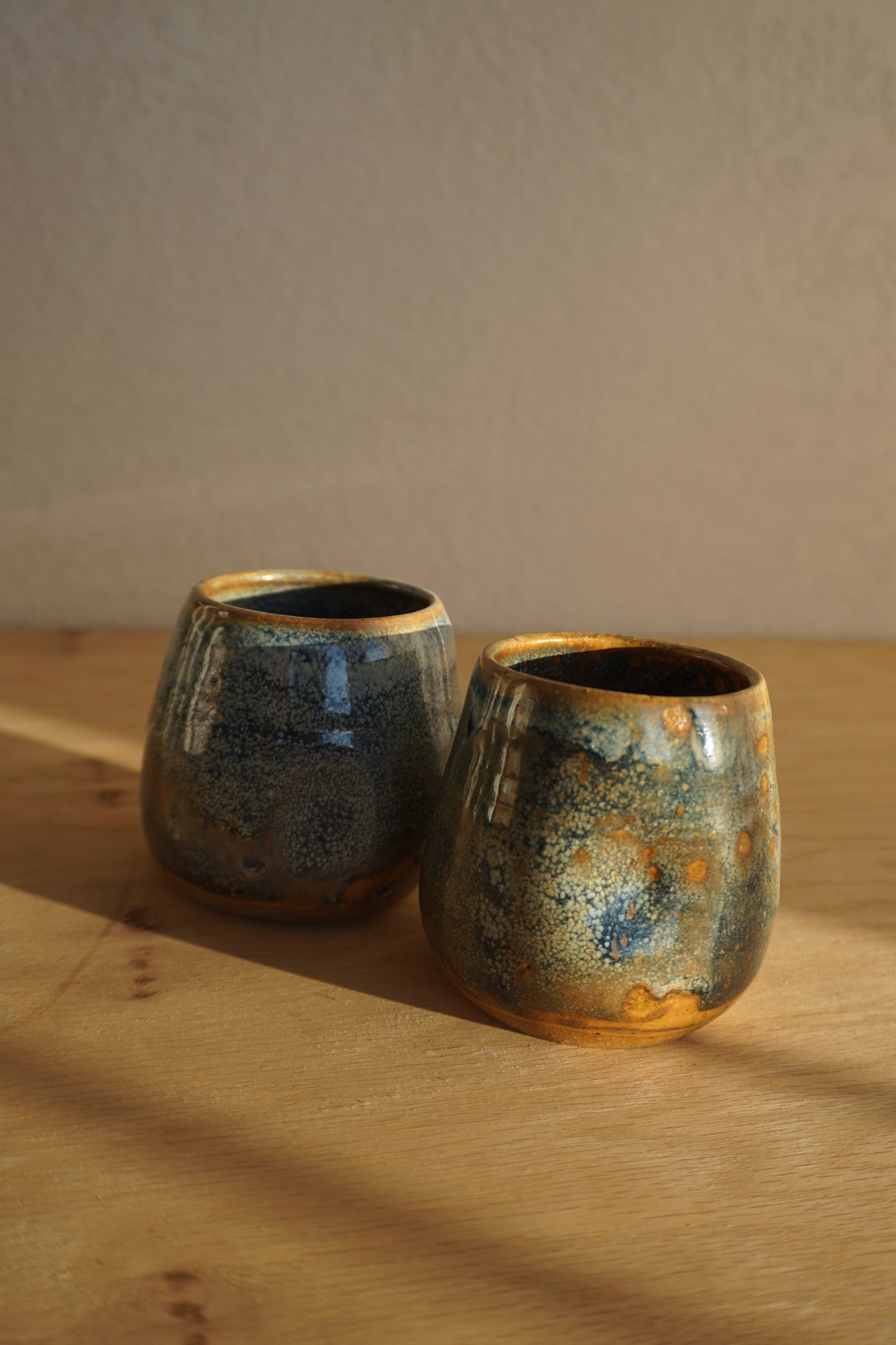 Thumbprint tumbler set in Indigo Sky