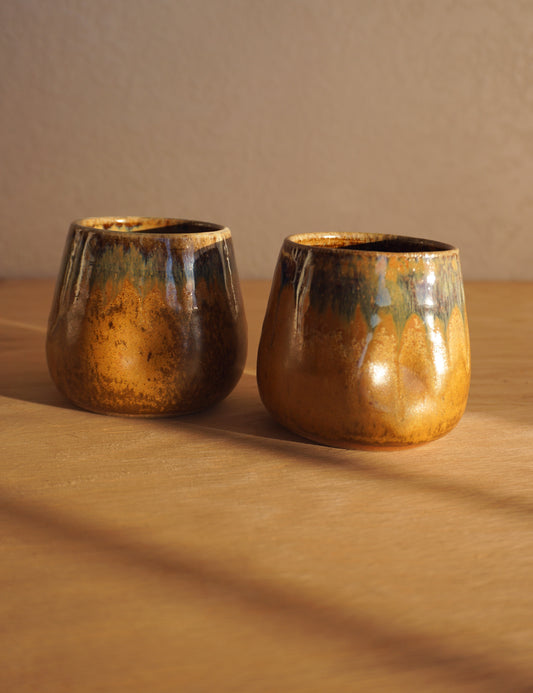 Thumbprint tumbler set in Chocolate ash