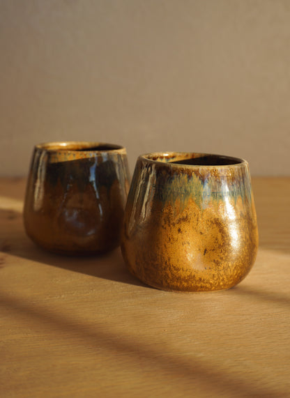 Thumbprint tumbler set in Chocolate ash