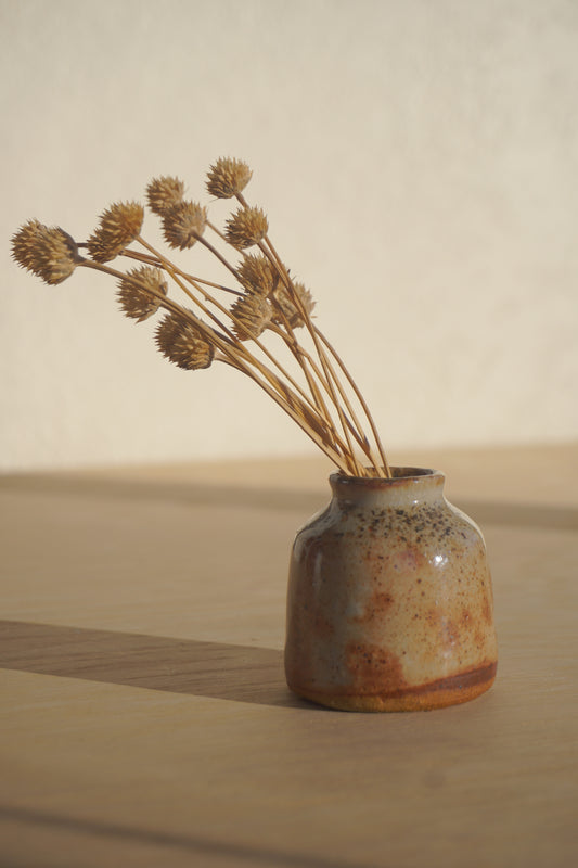 Small bud vase in American shino